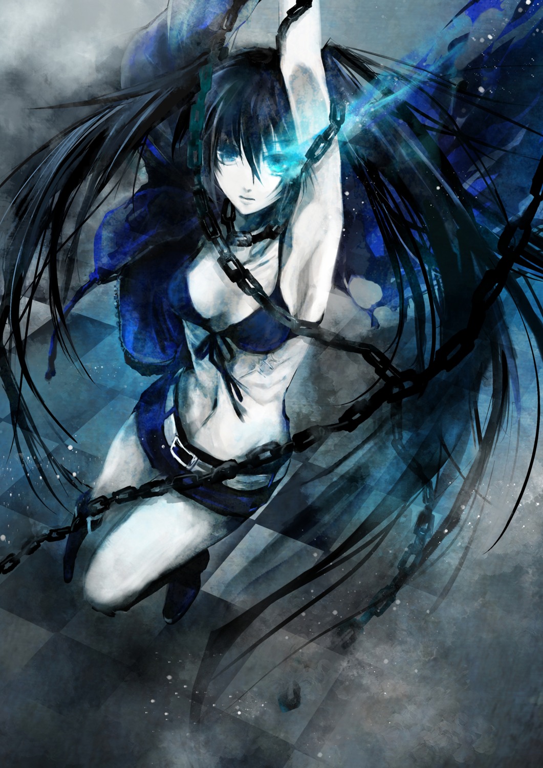 Haiyoru Black Rock Shooter Black Rock Shooter Character Bikini Top Cleavage Swimsuits 1822